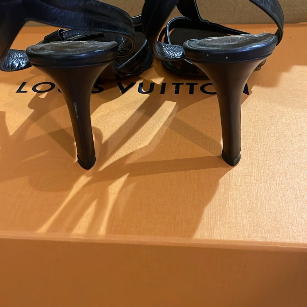 Yves Saint Laurent Women's Black Strappy Sandals - Picture 3 of 3